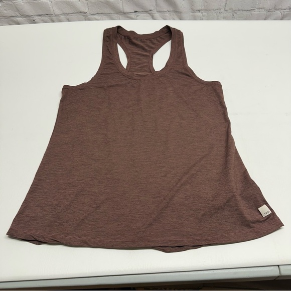 Vuori Lux Performance Racerback Tank Chestnut Heather size L - Picture 2 of 9